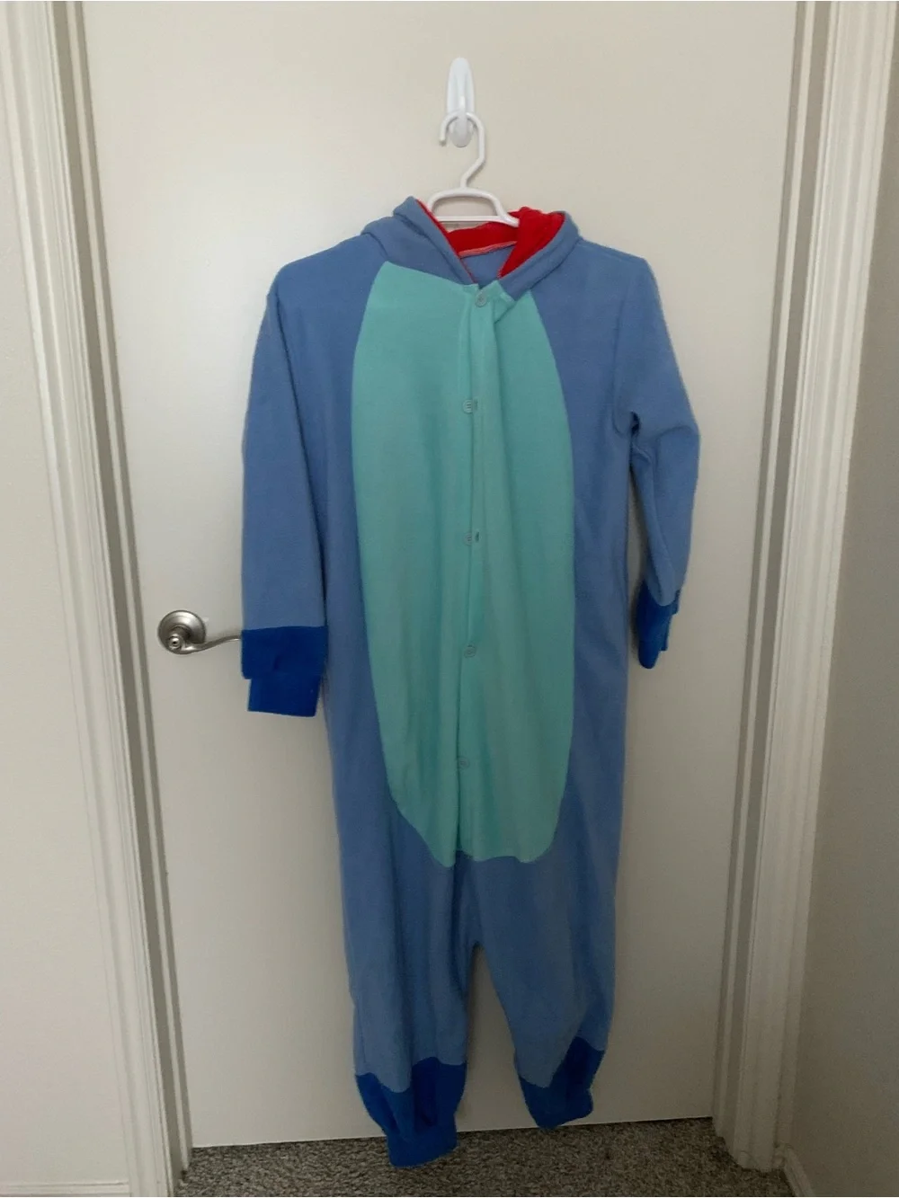 Medium Stitch Hooded One-Piece Pajama